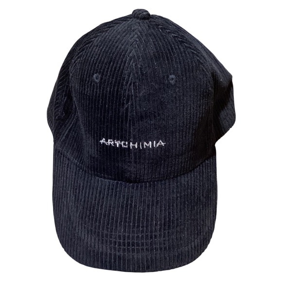 Artchimia Black Corduroy Hat Cap Menswear‎ Adjustable Back Strap- NWOT